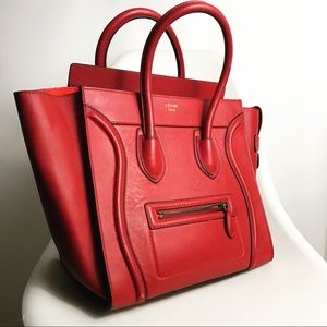 VINTAGE RED CÉLINE PHANTOM TOTE